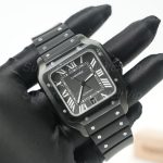 Cartier-Santos-WSSA0037-Black-Dial-Black-Bezel-Rubber-Strap-39.8mm Replica Watches - 3-404-scaled
