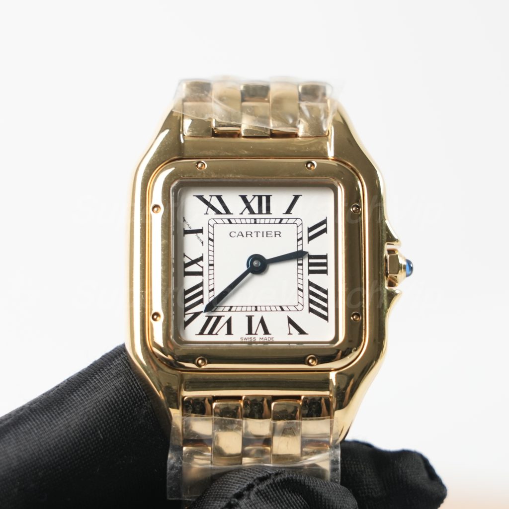 Cartier-Panthere-WGPN0009-White-Dial-Gold-27x37mm Replica Watches - 3-405-scaled