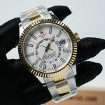 Rolex-Sky-Dweller-326933-White-Dial-Oyster-42mm-Two-Tone Replica Watches - 3-414-scaled