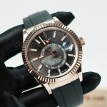 Rolex-Sky-Dweller-Dark-Rhodium-Dial-Rose-Gold-Case-Rubber-Strap-42mm Replica Watches - 3-416-scaled