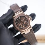 Patek-Philippe-Nautilus-5712R-Brown-Dial-Rose-Gold-Leather-Strap-40mm Replica Watches - 3-418-scaled