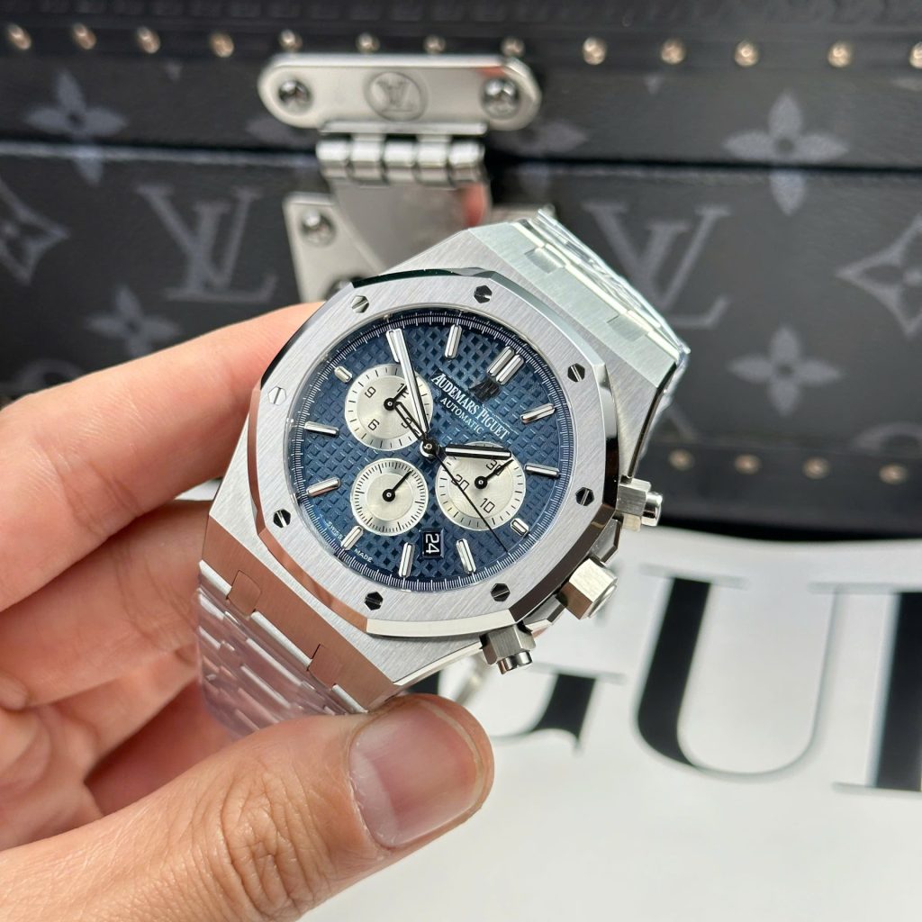 Audemars Piguet Royal Oak Chronograph 26331 Blue Dial 41mm Replica Watches - 3-43