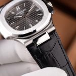 Patek-Philippe-Nautilus-5711-Grey-Dial-Leather-Strap-40mm Replica Watches - 3-84