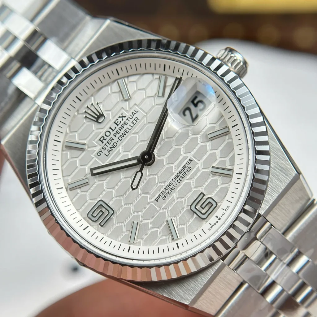 Rolex Land-Dweller 127234 White Dial 36mm Replica Watches - 4-1