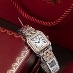 Cartier-Panthere-WSPN007-White-Dial-Two-Tone-Rose-Gold-Zircon-27x37mm Replica Watches - 4-165