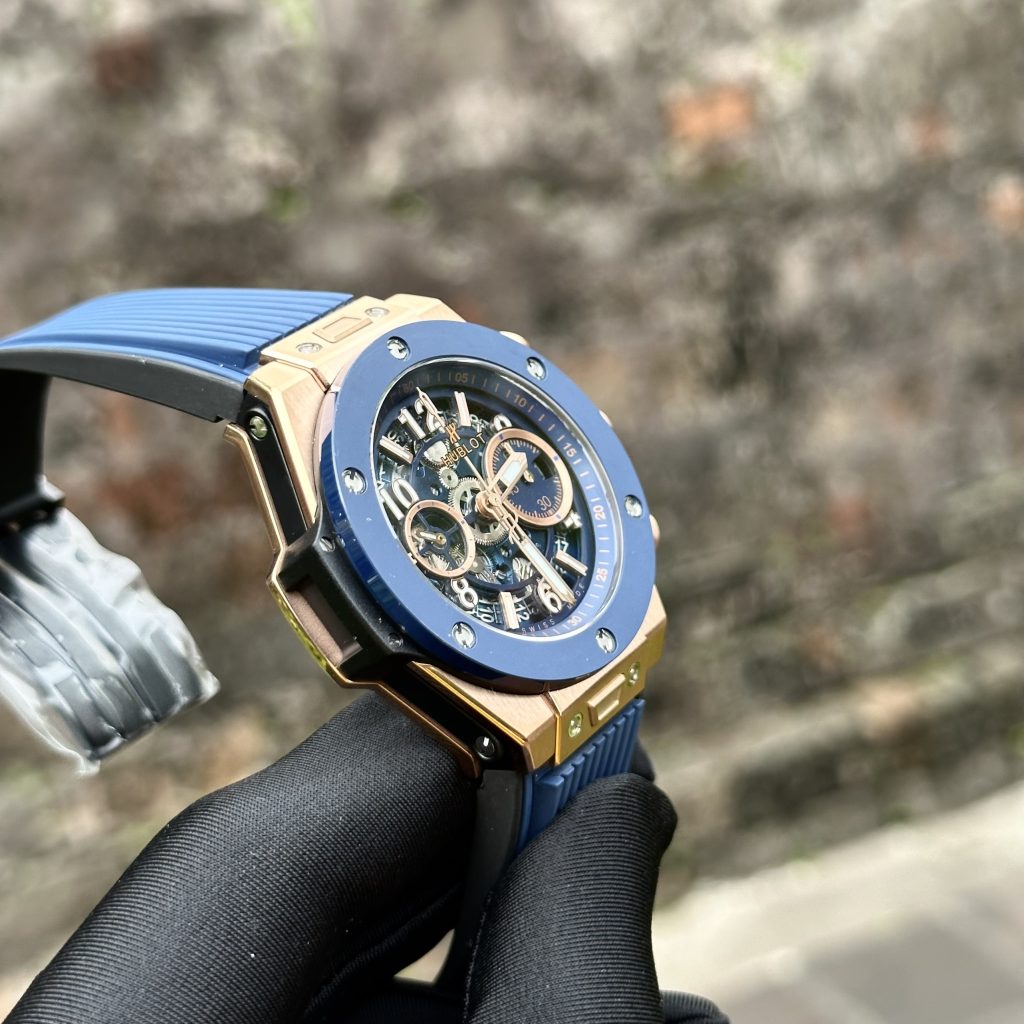 Hublot-Big-Bang-Rose-Gold-Blue-Dial-411.OX.5189.RX-44mm Replica Watches - 4-217-scaled