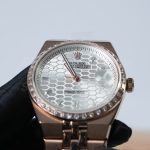 Rolex-Land-Dweller-127335-White-Dial-Rose-Gold-Diamond-Bezel-Diamond-Markers-40mm Super Clone Watches - 4-339-scaled