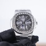 Patek-Philippe-Nautilus-5740-Grey-Dial-Zircon-Bezel-40mm Replica Watches - 4-357-scaled