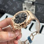 Audemars Piguet Royal Oak Chronograph 26240OR Rose Gold Black Dial 41mm Replica Watches - 4-37