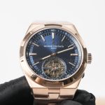 Vacheron Constantin Tourbillon 6000V Blue Dial Rose Gold 42.5mm Replica Watches - 4-386-scaled