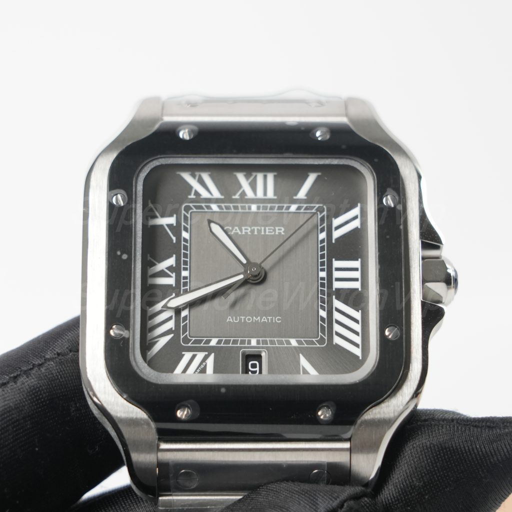 Cartier-Santos-WSSA0037-Black-Dial-Black-Bezel-39.8mm Replica Watches - 4-400-scaled