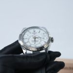 Rolex-Sky-Dweller-White-Dial-Rubber-Strap-42mm Replica Watches - 4-411-scaled