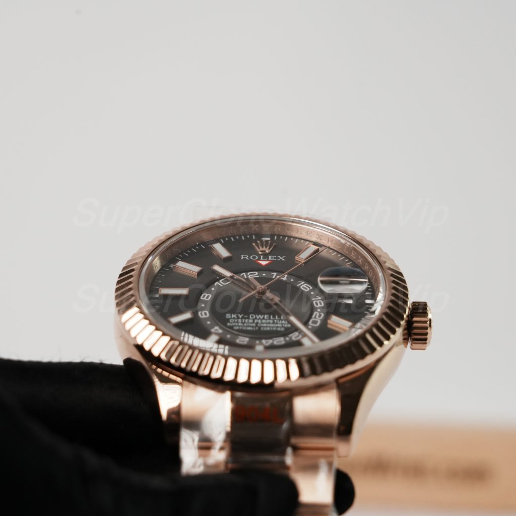 Rolex-Sky-Dweller-326935-Grey-Dial-Rose-Gold-Oyster Replica Watches - 4-416-scaled