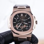 Patek-Philippe-Nautilus-5712R-Brown-Dial-Rose-Gold-Leather-Strap-40mm Replica Watches - 4-417-scaled