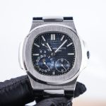 Patek-Philippe-Nautilus-5712-Blue-Dial-Leather-Strap-40mm Replica Watches - 4-418-scaled