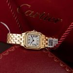 Cartier-Panthere-WJPN0015-White-Dial-Gold-Zircon-Bezel-27x37mm Replica Watches - 5-160