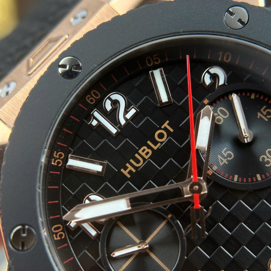 Hublot-Big-Bang-Rose-Gold-Black-Dial-431.OM.1338.RX-43mm Replica Watches - 5-213