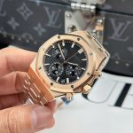 Audemars Piguet Royal Oak Chronograph 26240OR Rose Gold Black Dial 41mm Replica Watches - 5-36