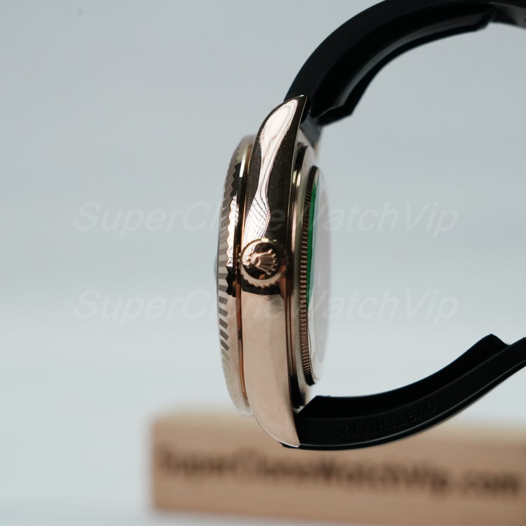 Rolex-Sky-Dweller-Dark-Rhodium-Dial-Rose-Gold-Case-Rubber-Strap-42mm Replica Watches - 5-407-scaled