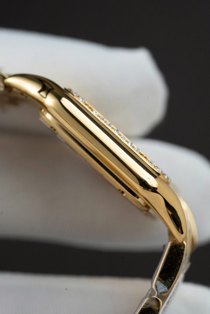 Cartier-Panthere-WJPN0015-White-Dial-Gold-Zircon-Bezel-27x37mm Replica Watches - 6-152