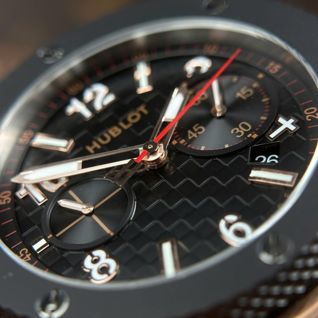 Hublot-Big-Bang-Rose-Gold-Black-Dial-431.OM.1338.RX-43mm Replica Watches - 6-199