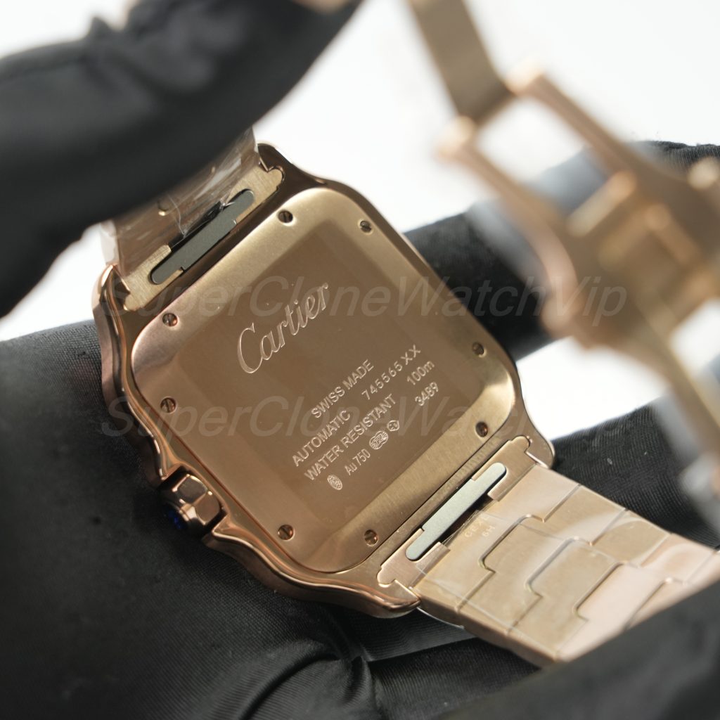 Cartier-Santos-WGSA0018-White-Dial-Rose-Gold-39.8mm Replica Watches - 6-370-scaled