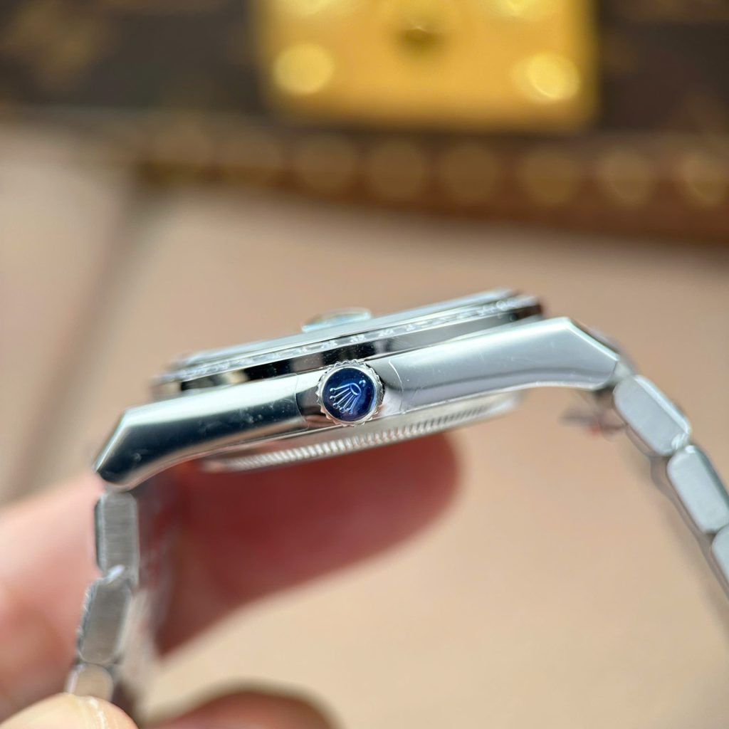 Rolex-Land-Dweller-127234-Ice-Blue-Dial-Diamond-Bezel-Diamond-Markers-Steel-36mm Super Clone Watches - 7-163