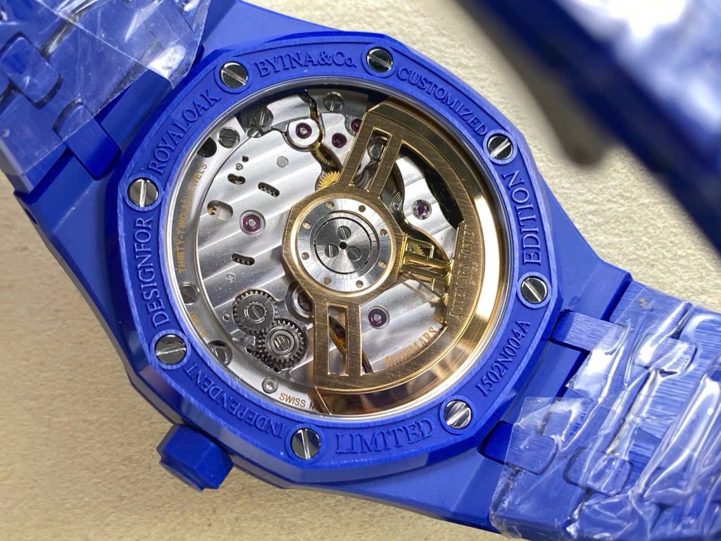 Audemars-Piguet-Royal-Oak-15500-Blue-Ceramic-Blue-Dial-41mm Replica Watches - 7-17