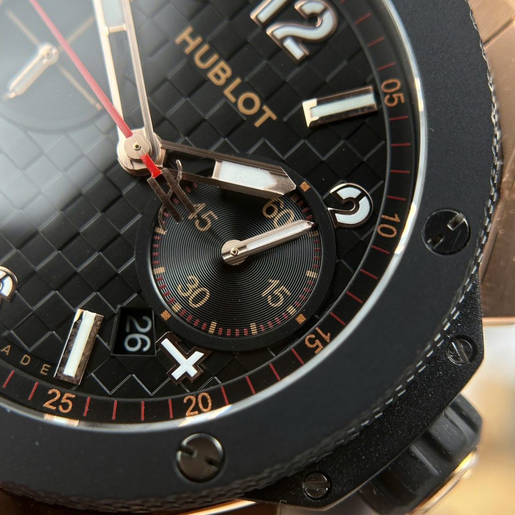 Hublot-Big-Bang-Rose-Gold-Black-Dial-431.OM.1338.RX-43mm Replica Watches - 7-174