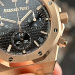 Audemars Piguet Royal Oak Chronograph 26240OR Rose Gold Black Dial 41mm Replica Watches - 7-23