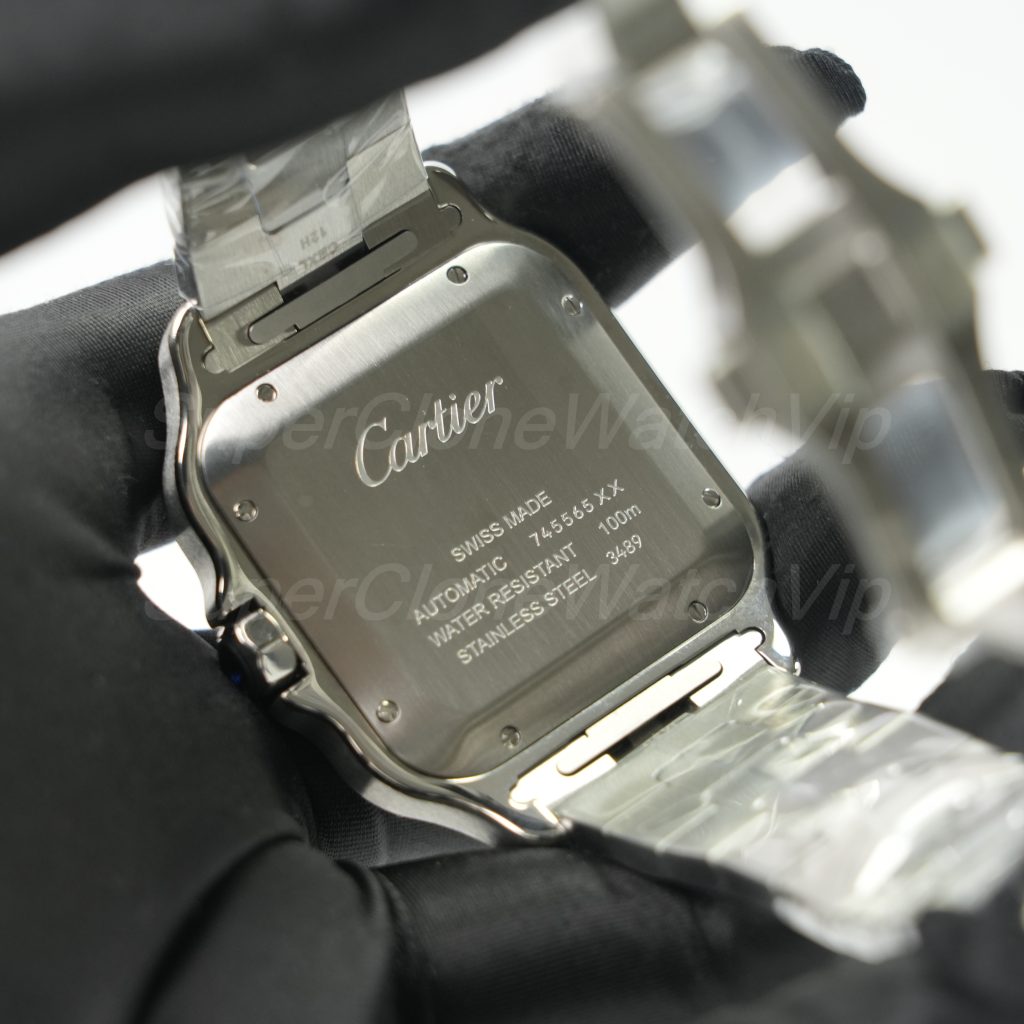 Cartier-Santos-WSSA0037-Black-Dial-Black-Bezel-39.8mm Replica Watches - 7-344-scaled