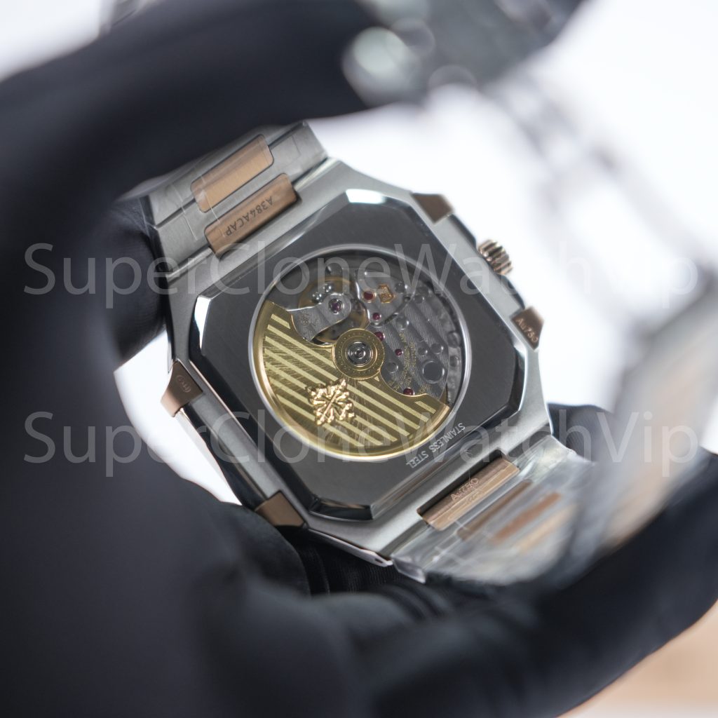 Patek-Philippe-Cubitus-5821-Rose-Gold-Two-Tone-Blue-Dial-45mm Replica Watches - 7-371-scaled