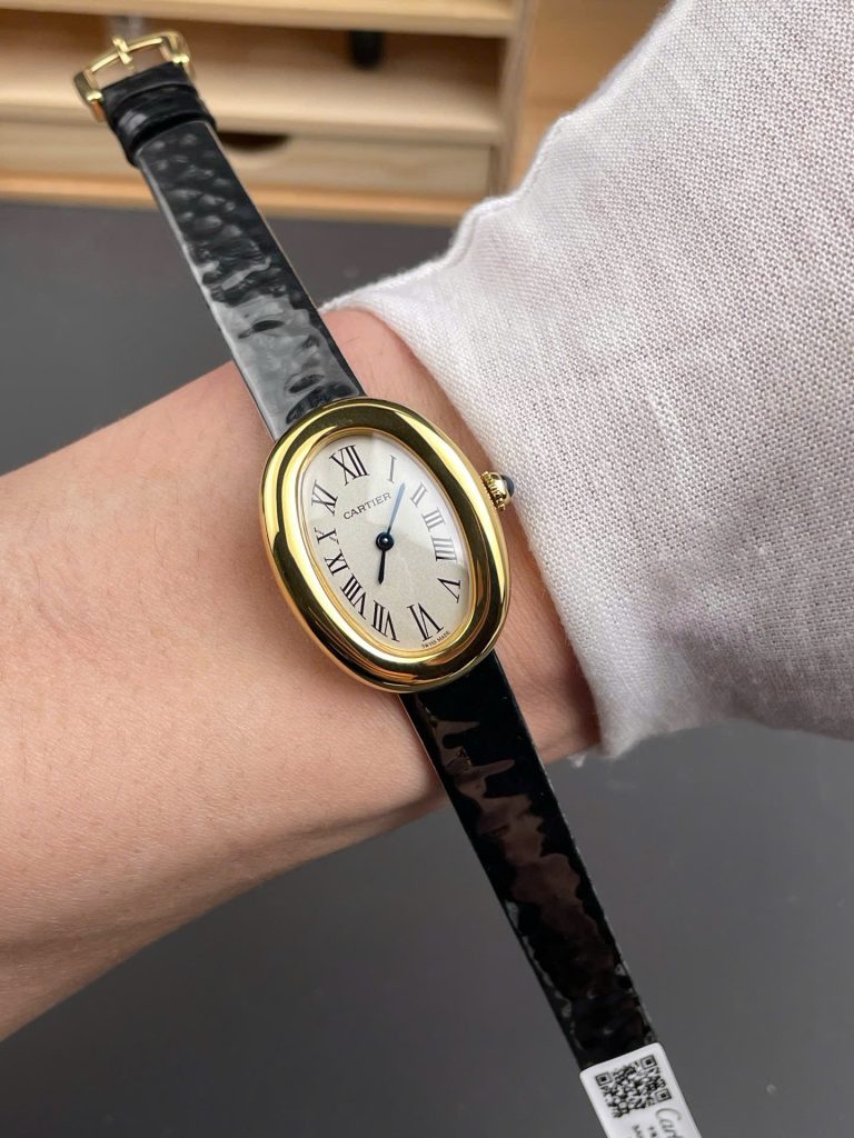 Cartier-Baignoire-WGBA0017-White-Dial-Gold-25mm Replica Watches - 8-106