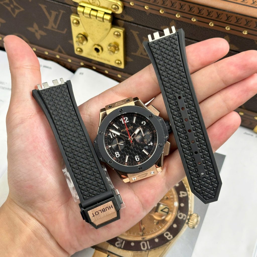 Hublot-Big-Bang-Rose-Gold-Black-Dial-431.OM.1338.RX-43mm Replica Watches - 8-149