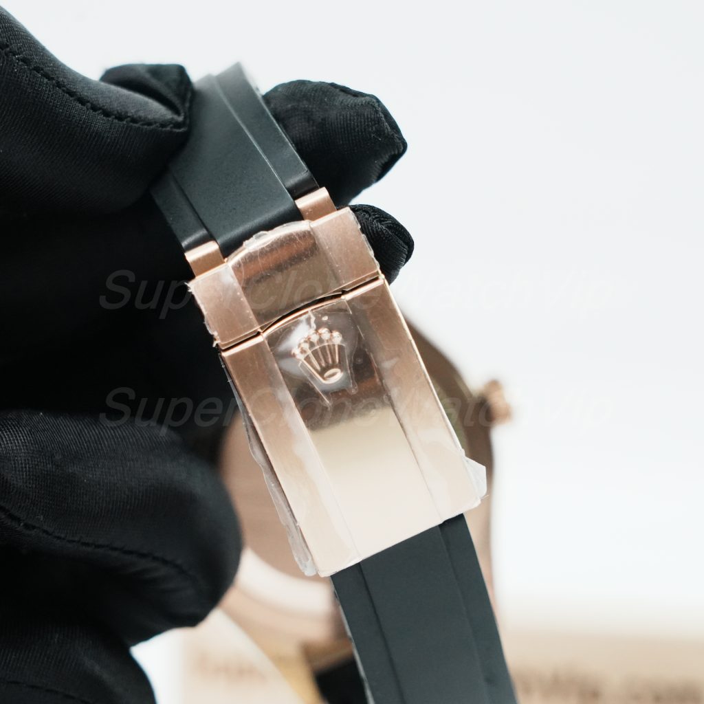 Rolex-Sky-Dweller-Dark-Rhodium-Dial-Rose-Gold-Case-Rubber-Strap-42mm Replica Watches - 8-333-scaled