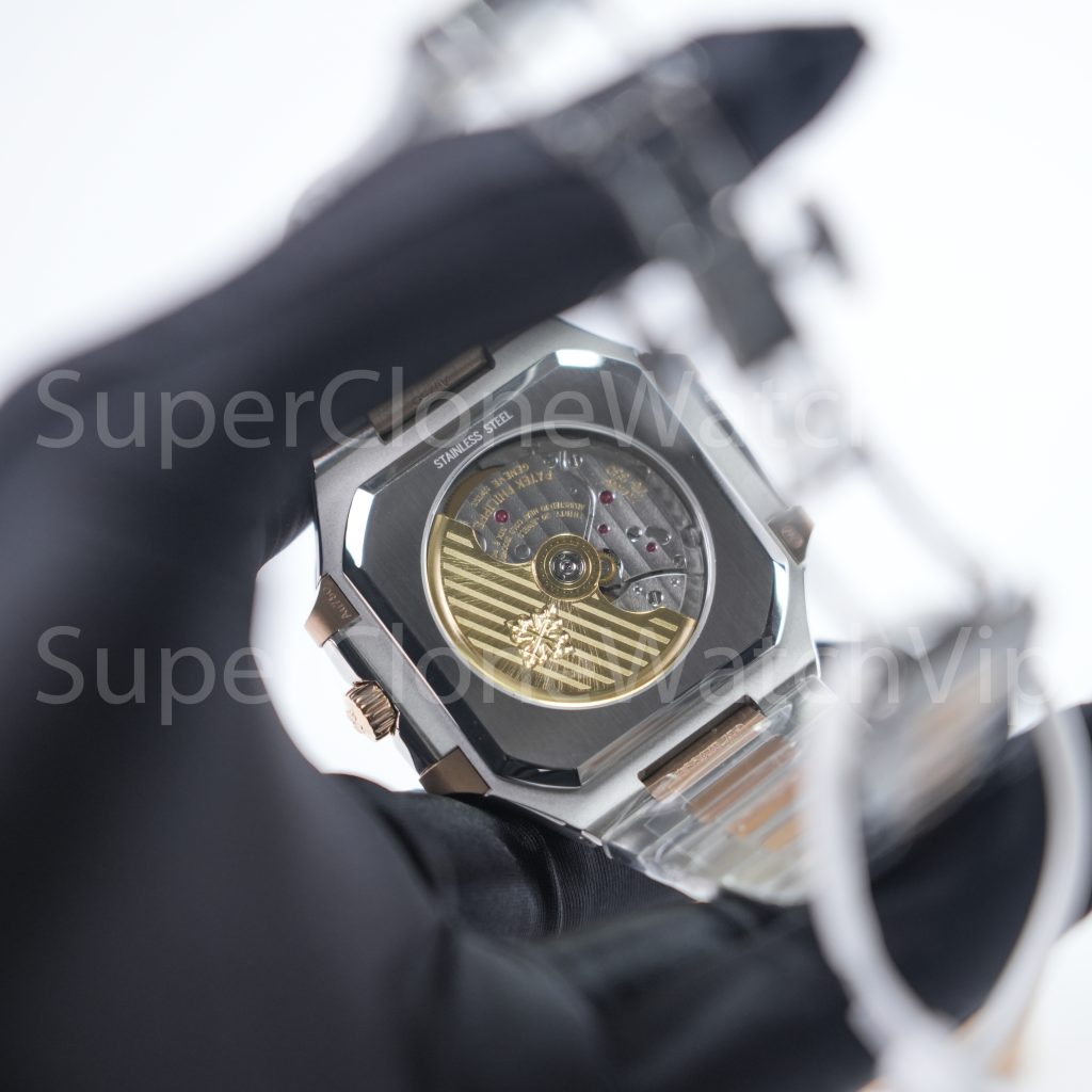Patek-Philippe-Cubitus-5821-Rose-Gold-Two-Tone-Blue-Dial-45mm Replica Watches - 8-344-scaled