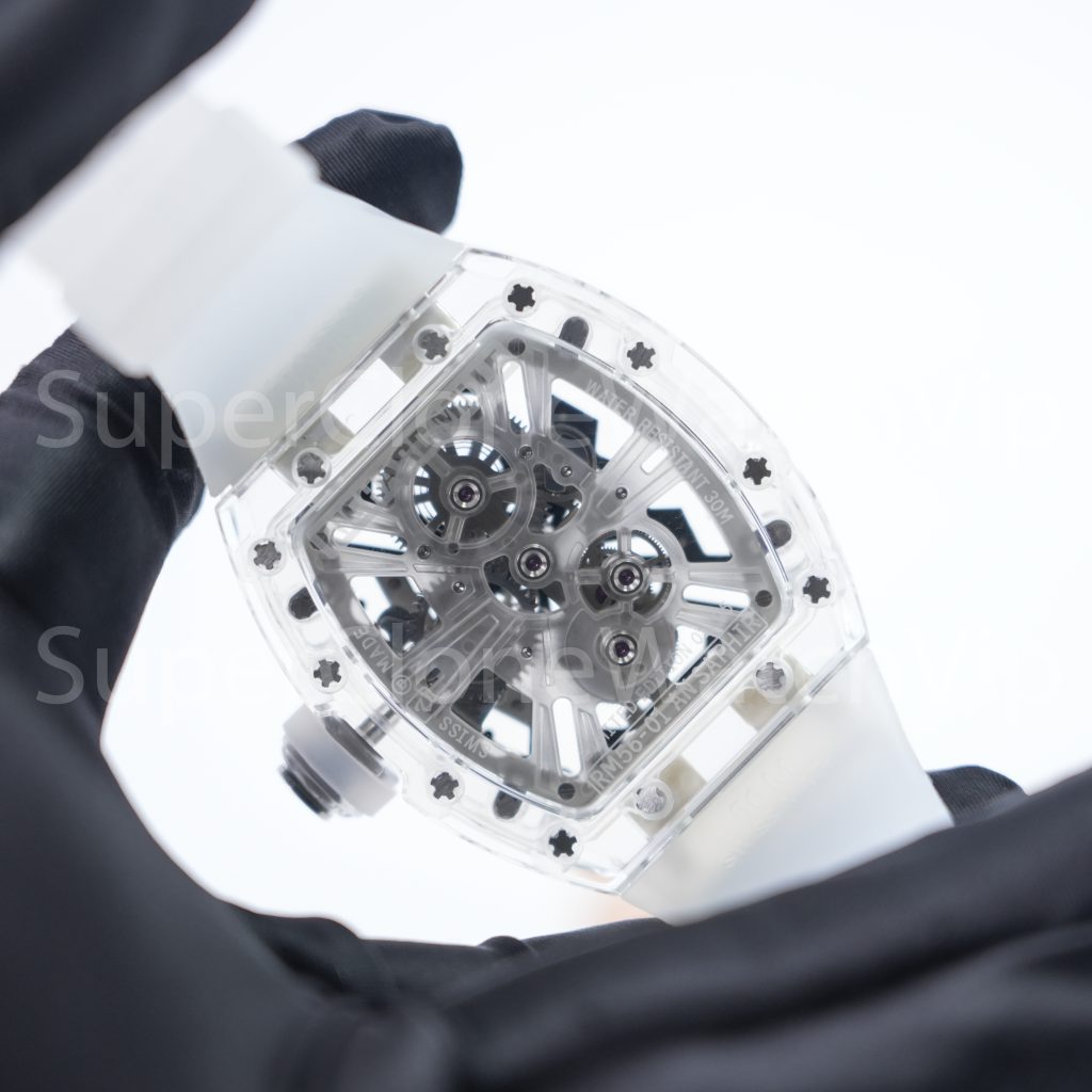 The Art of Transparency: Richard Mille RM 12-01 Sapphire Tourbillon Replica Watches - 8-347-scaled