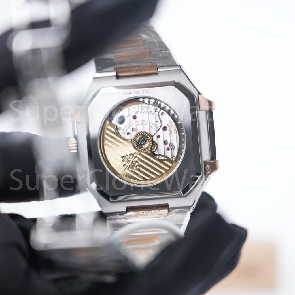 Patek-Philippe-Cubitus-5821-Rose-Gold-Two-Tone-Blue-Dial-45mm Replica Watches - 9-293-scaled