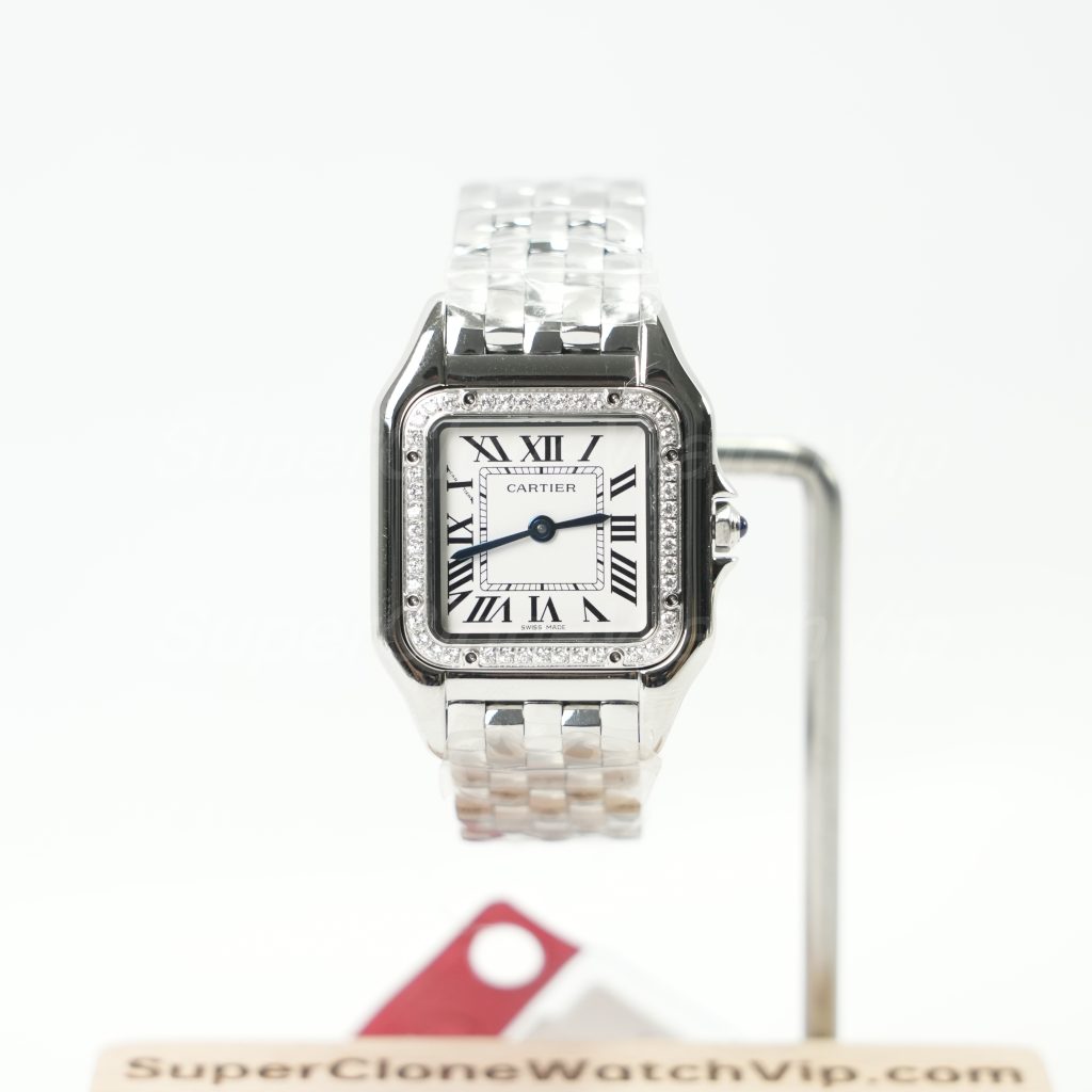 Cartier Panthere W2PN0007 White Dial Stainless Steel 27x37mm Replica Watch