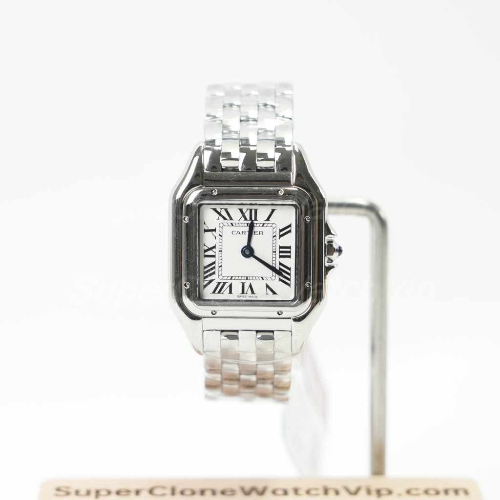 Cartier Panthere WGPN0007 White Dial Stainless Steel 27x37mm Replica Watch