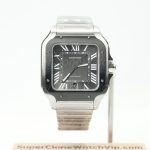 Cartier Santos Black Dial Black Bezel WSSA0037 39.8mm Replica Watch