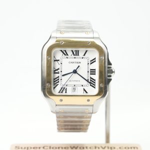 Cartier Santos De Cartier White Dial W2SA0009 39.8mm Replica Watch
