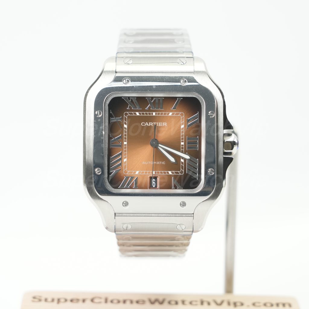 Cartier Santos Gradient Brown Dial WSSA0064 39.8mm Replica Watch