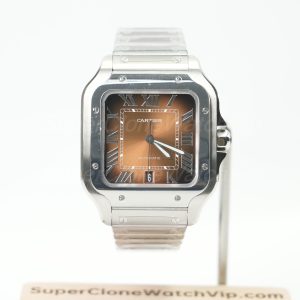Cartier Santos Gradient Brown Dial WSSA0064 39.8mm Replica Watch