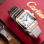 Cartier Santos W2SA0016 White Dial Two Tone Gold 35.1mm