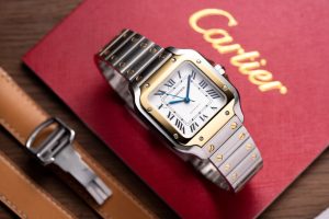 Cartier Santos W2SA0016 White Dial Two Tone Gold 35.1mm