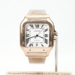 Cartier Santos White Dial Rose Gold WGSA0018 39.8mm Replica Watch
