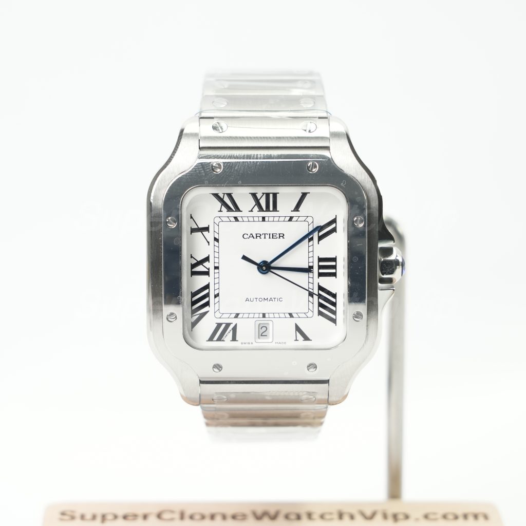 Cartier Santos White Dial WSSA0018 39.8mm Replica Watch
