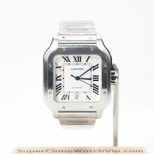 Cartier Santos White Dial WSSA0018 39.8mm Replica Watch