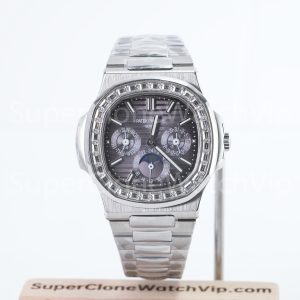 Patek Philippe Nautilus 5740 Grey Zircon Bezel 40mm Replica Watch